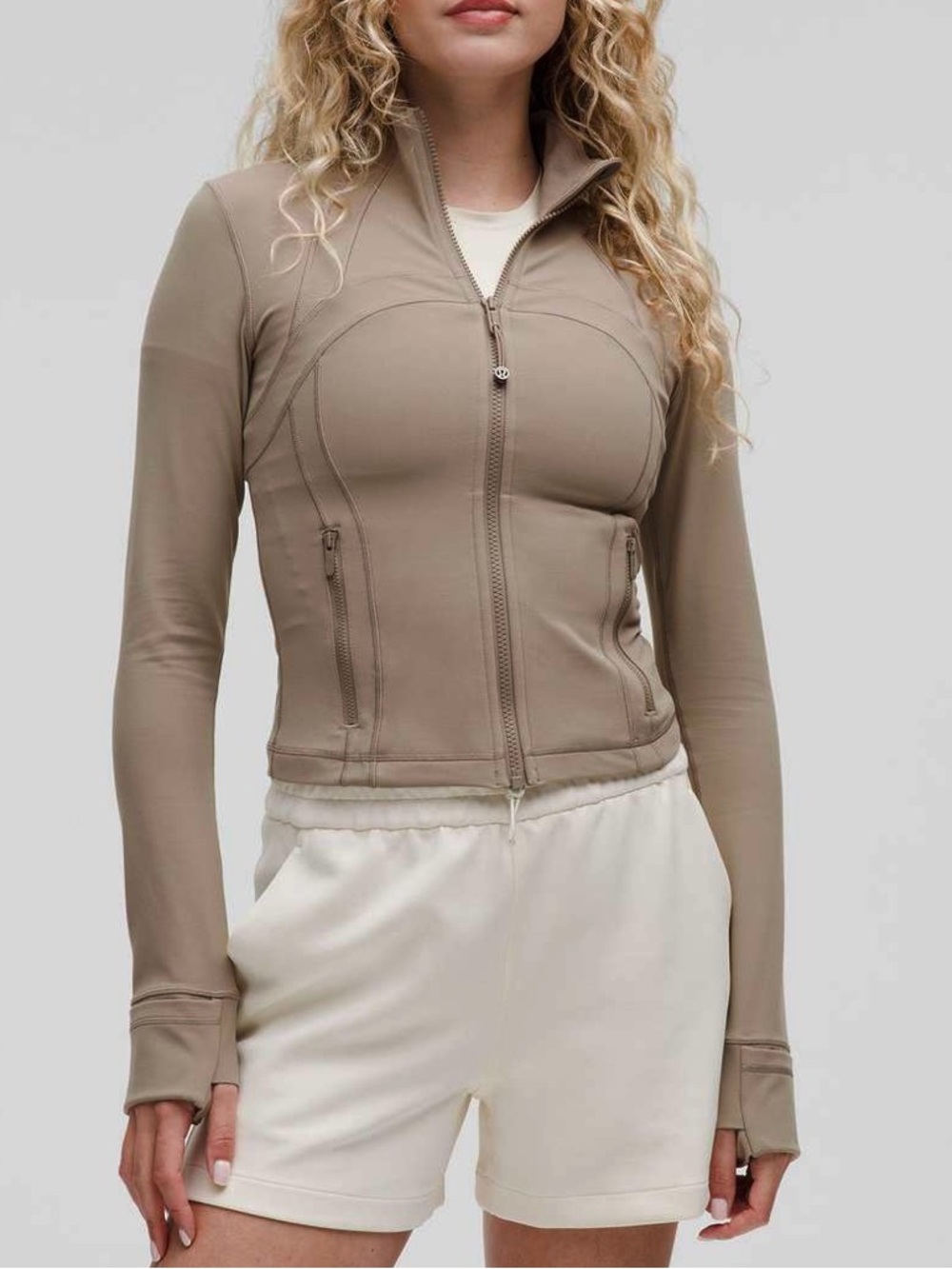 Lululemon Cropped Define Jacket - Warm Ash Grey